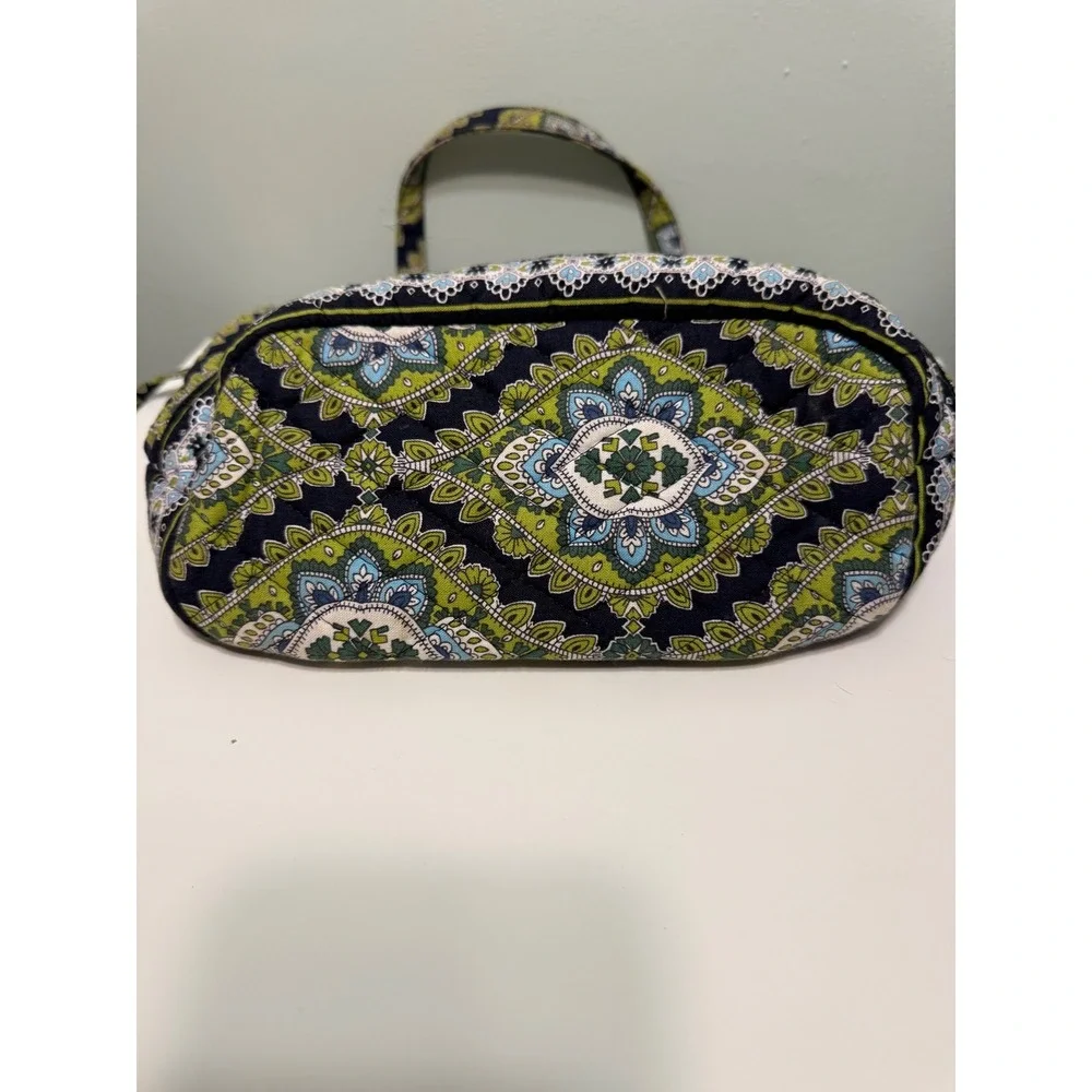 Vera Bradley Mediterranean Blue Quilted Shoulder Bag and Matching Wallet Set